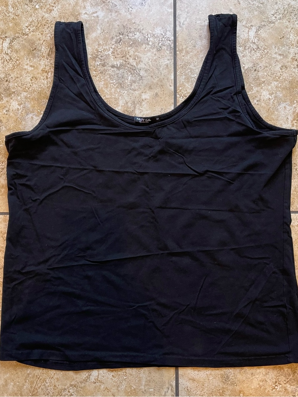 Nasty Gal Collection Black Tank Top Sleeveless Scoop Neck Plus Size 24